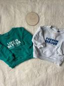 Lot de 2 sweat KIABI T. 3 mois