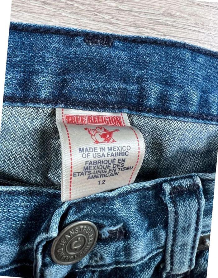 🩳 Short vintage brodé en jean True Religion Bleu Taille XS 🩳 - photo numéro 9