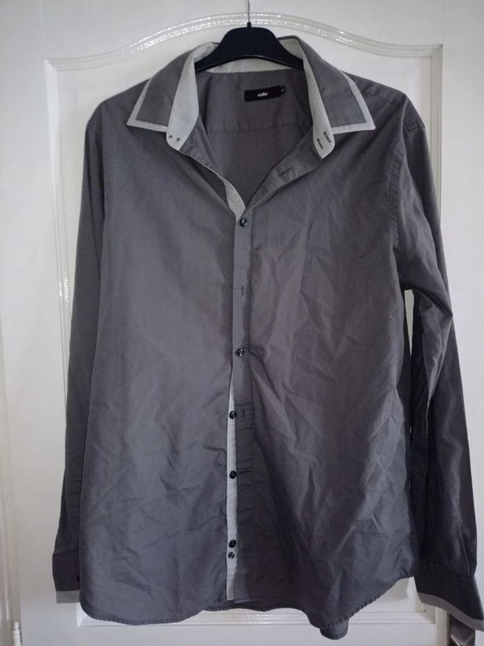 Chemise grise foncée Celio xl tbe - photo numéro 1