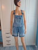 Short salopette en jean best moutain bleu clair taille 38 M