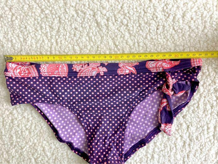 Maillot de bain deux pièces violet et rose - déco bandanas - photo numéro 11