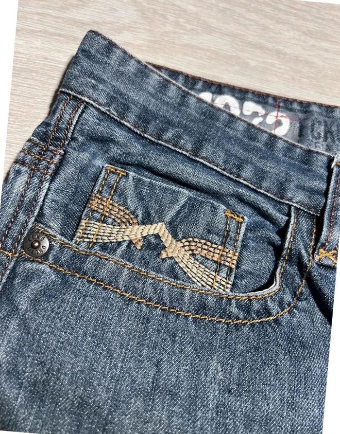 🩳 Short vintage brodé hip hop Ecko UNLTD en jean Bleu Taille 40 XL 🩳 - photo numéro 18