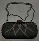 Sac clutch minaudière dentelle satin noir karen millen comme neuf