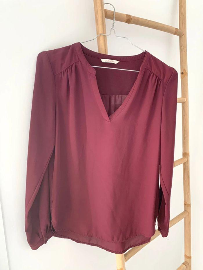 Blouse camaieu bordeaux - photo numéro 1