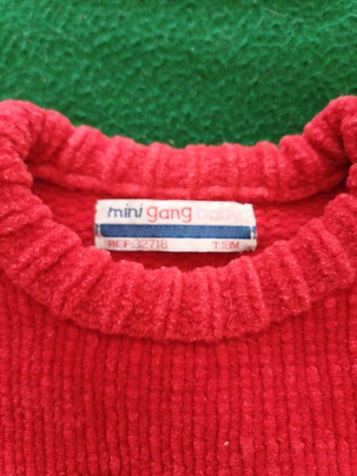 Pull rouge pilou pilou 18 mois - photo numéro 3