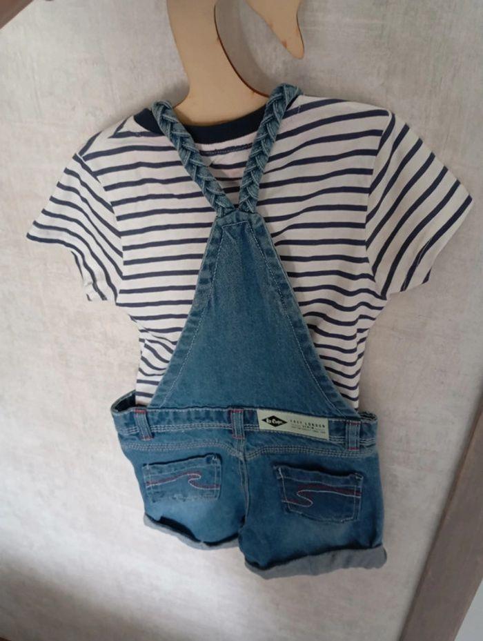 Ensemble fille Lee Cooper 6 ans salopette jean + t-shirt - photo numéro 12