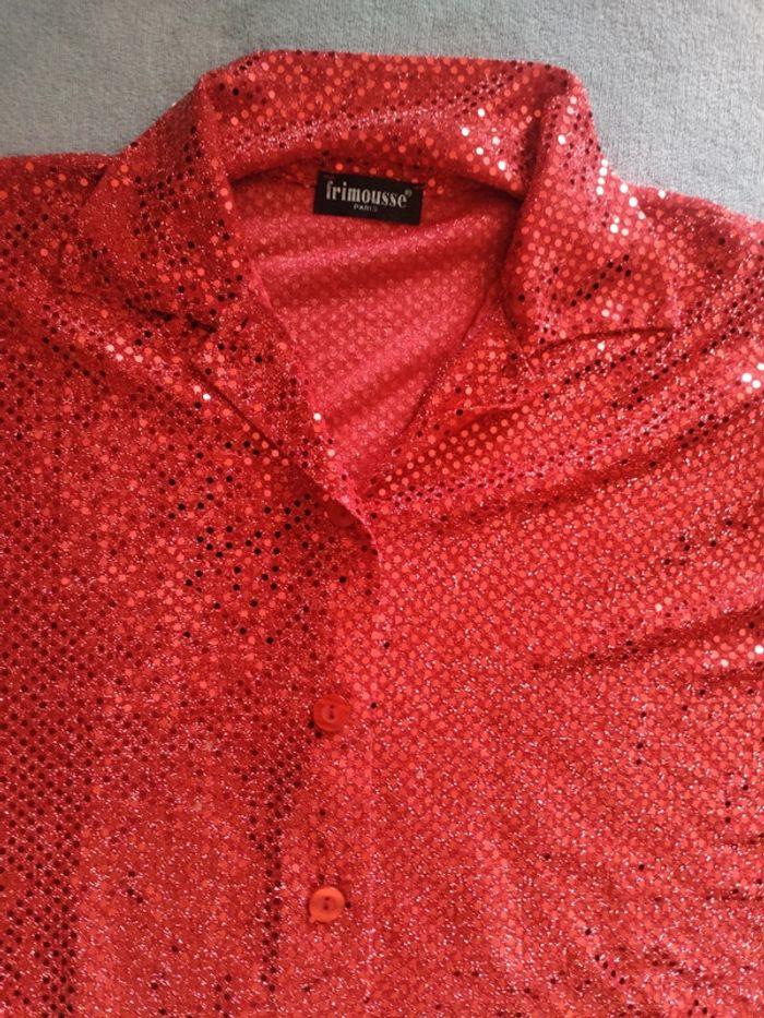 Chemisier rouge sequin - photo numéro 2