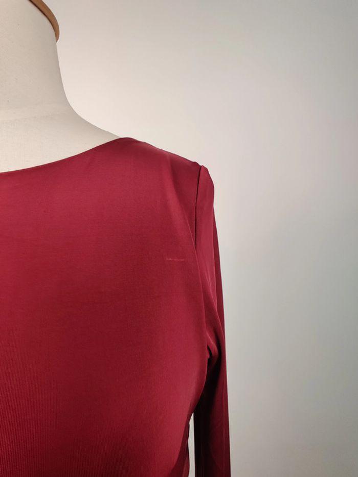 Robe dos nu bénitier avec ou sans bijou bordeaux - Club L - 40 - photo numéro 5