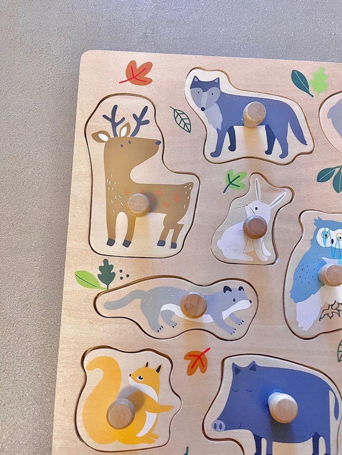 Puzzle animaux pour les tout petits jouet en bois d’éveil - photo numéro 2