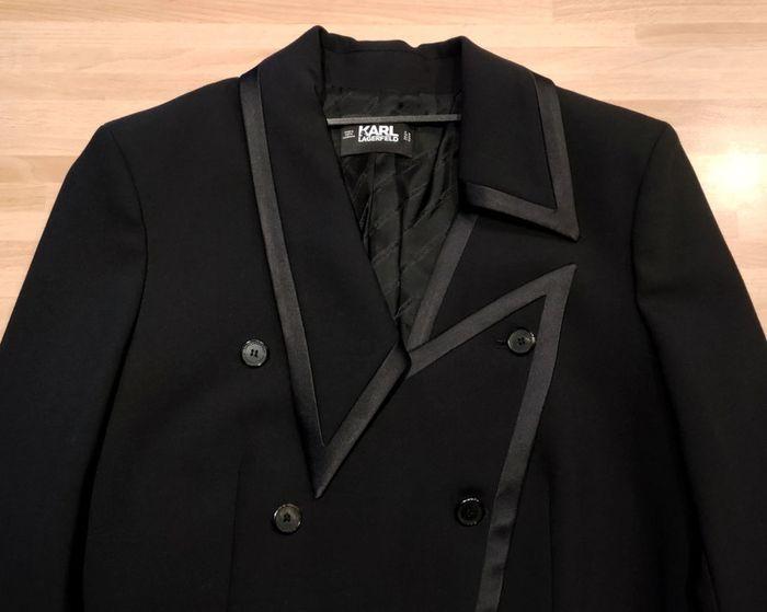 Blazer Karl Lagerfeld noir satin t.40, neuve - photo numéro 7