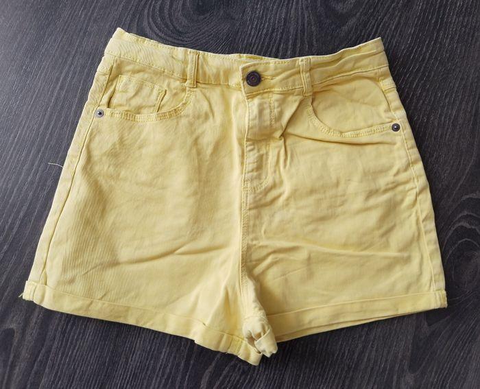 Short jean jaune 14 ans XS Kiabi NEUF