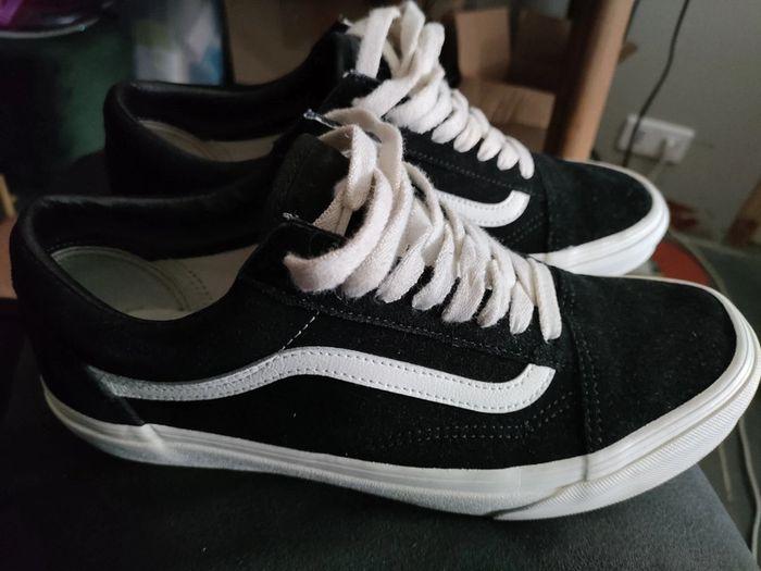 Baskets Vans Herringbone cuir 42.5 tbe - photo numéro 2