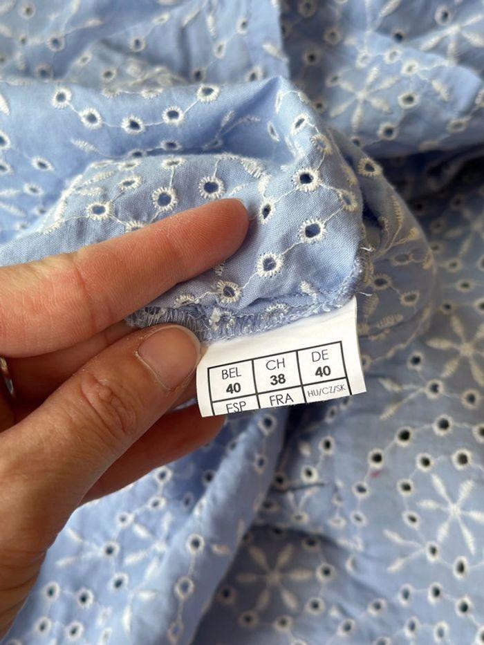 Chemise Promod bleu clair en broderie anglaise taille 40 - photo numéro 6