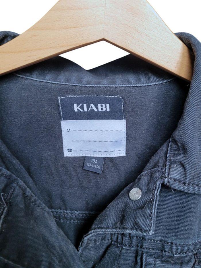 Blouson en jean bleu marine Kiabi 10 ans - photo numéro 2