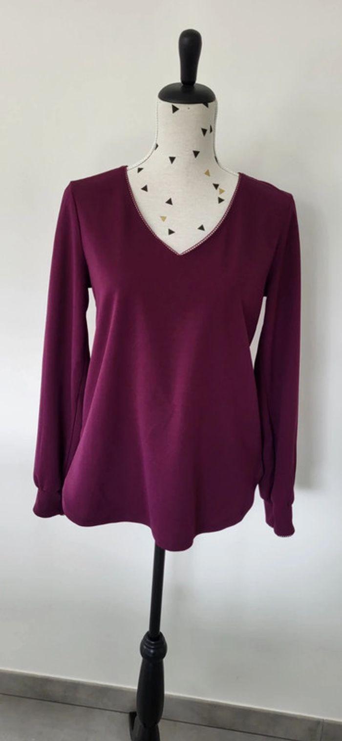 Blouse / chemise violette,  taille m 38/40 - photo numéro 1