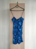 Robe de soirée à sequins bleus Zara en taille 40