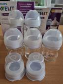 Lot biberons sans tétine en verre Philips Avent