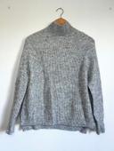 Pull col roulé gris Camaïeu