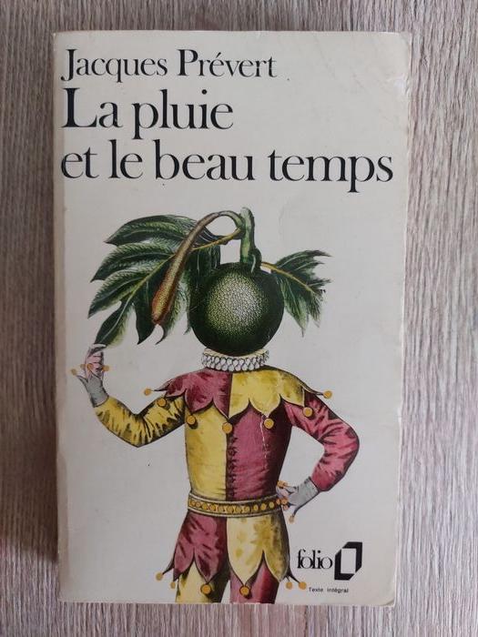 Livre "La pluie et le beau temps" Jacques Prévert Folio vintage - photo numéro 1