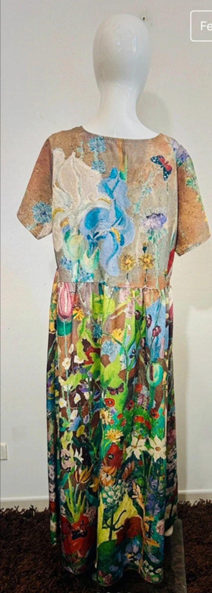 Robe longue effet toile peinture - photo numéro 4