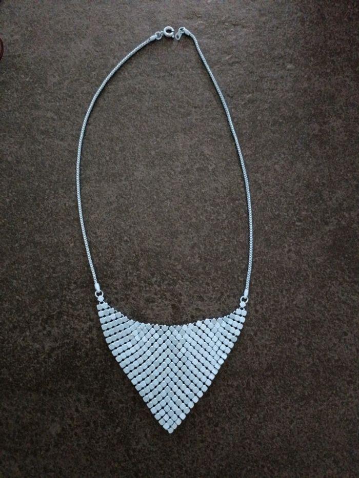 Collier acier bleu ciel - photo numéro 1