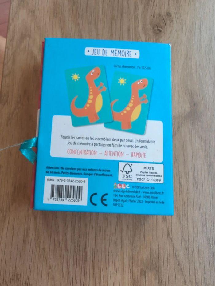 Jeu de mémoire Les dinosaures 32 cartes, 3 ans et + - photo numéro 2