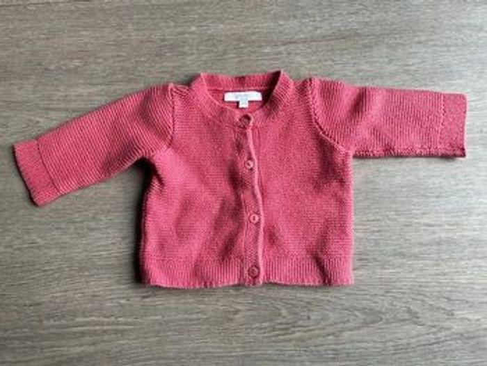 Gilet en maille rose Jacadi 3 mois - photo numéro 1