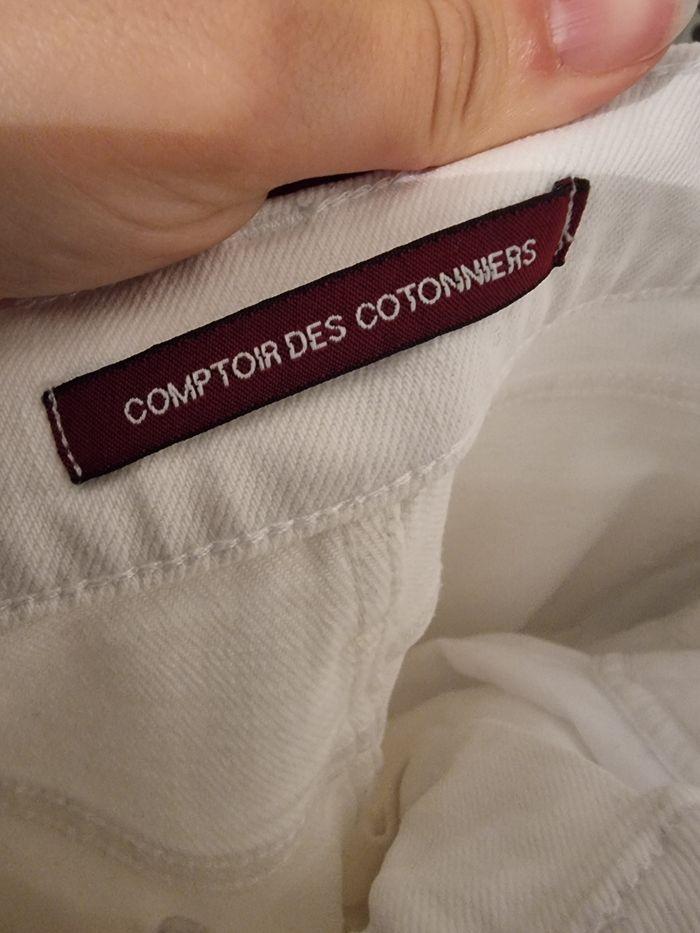 Jean blanc coupe droite taille haute taille 36 Comptoir des cotonniers - photo numéro 7