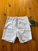 Short en jean blanc taille Haute