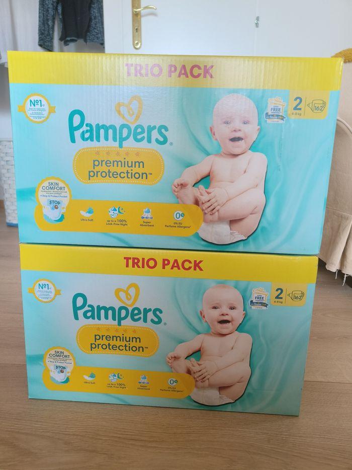 2 trios packs Pampers premium protection taille 2