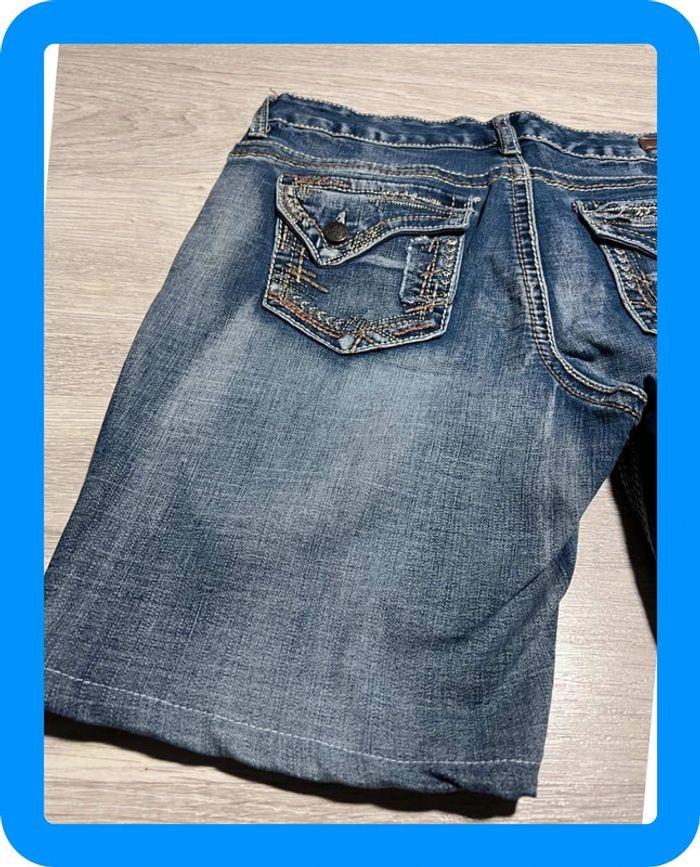 🩳 Short vintage brodé en jean Bleu Arya Taille S🩳 - photo numéro 9