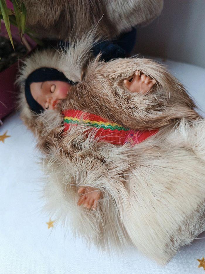 Poupée doll ethnique traditionnelle traditionnel esquimaux eskimo Alaska inuite fille garcon - photo numéro 5