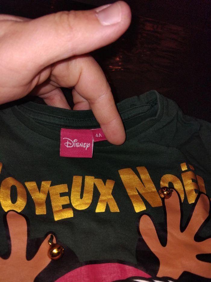 T-shirt manches longues "Noël" Mickey 4 ans - photo numéro 3