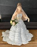 Figurine Mariée dentelle blanche