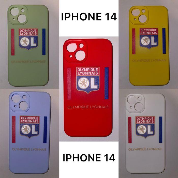 Coque iPhone 14 - Lyon 🔴🔵- 5 coloris disponibles - photo numéro 1