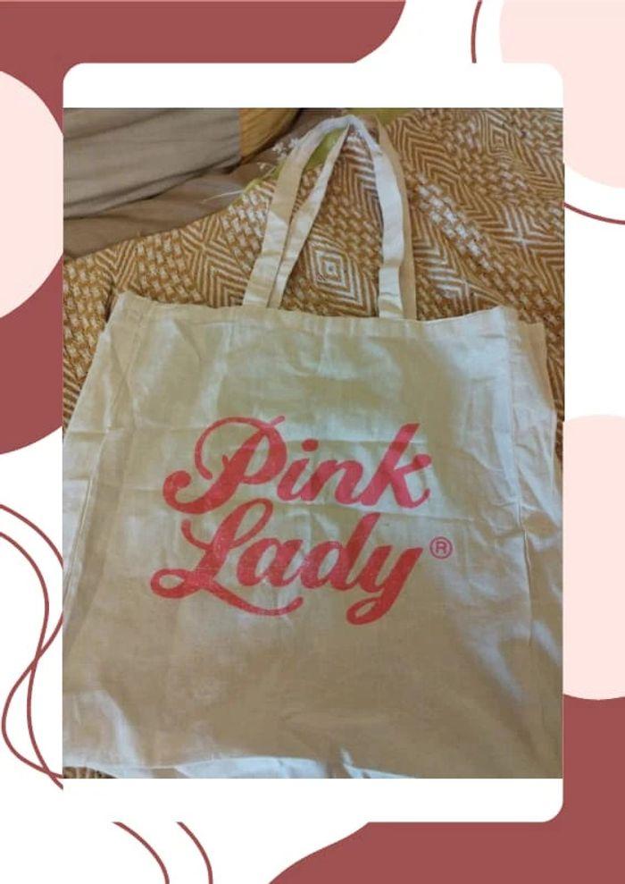 Tote bag sac fourre tout Pink Lady blanc - photo numéro 5