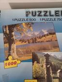 3 puzzles paysages 1 x 500 1x 750 et 1 x 1000 pièces