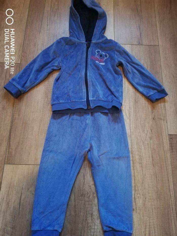 Pyjama deux pièces garçon en velours, 2 ans, lupilu de - photo numéro 1