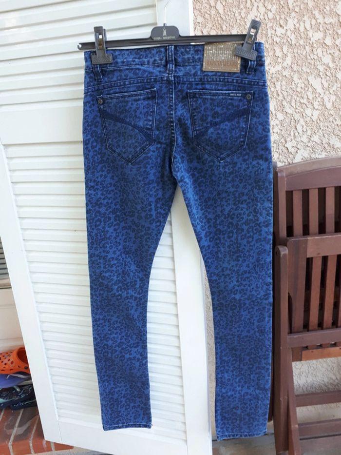 Pantalon jean imprimé léopard bleu Garcia Jeans raille 15A , 170 - photo numéro 6