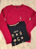 ⚘️⚘️⚘️⚘️ensemble Pull et teeshirt ml 10 ans fille ⚘️⚘️⚘️