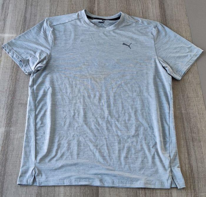 T-shirt gris Puma pour homme taille L - photo numéro 3