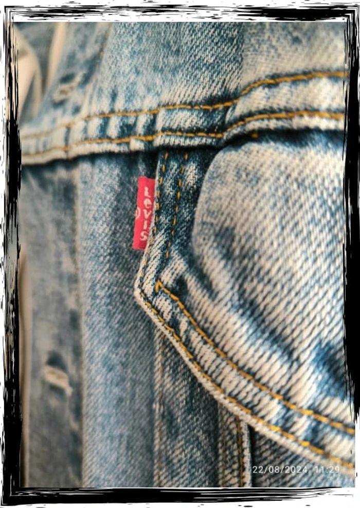 Veste en jeans  bleu clair Levi's vintage taille xxl - photo numéro 2