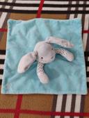 Doudou lapin bleu obaibi