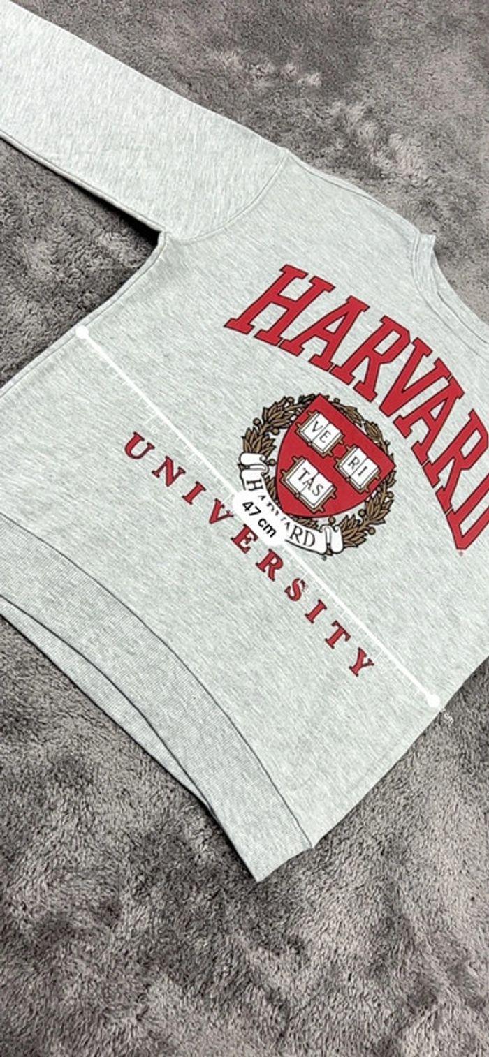 👕 Sweat à capuche Veste University Rare Vintage y2k 90s 2000s Harvard Gris Taille S 👕 - photo numéro 4