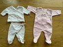 Lot de deux pyjamas, bébé, fille, naissance