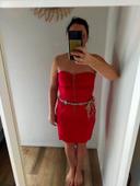 Robe bustier rouge