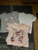 Lot t-shirt bébé fille 6 mois DPAM/Benetton