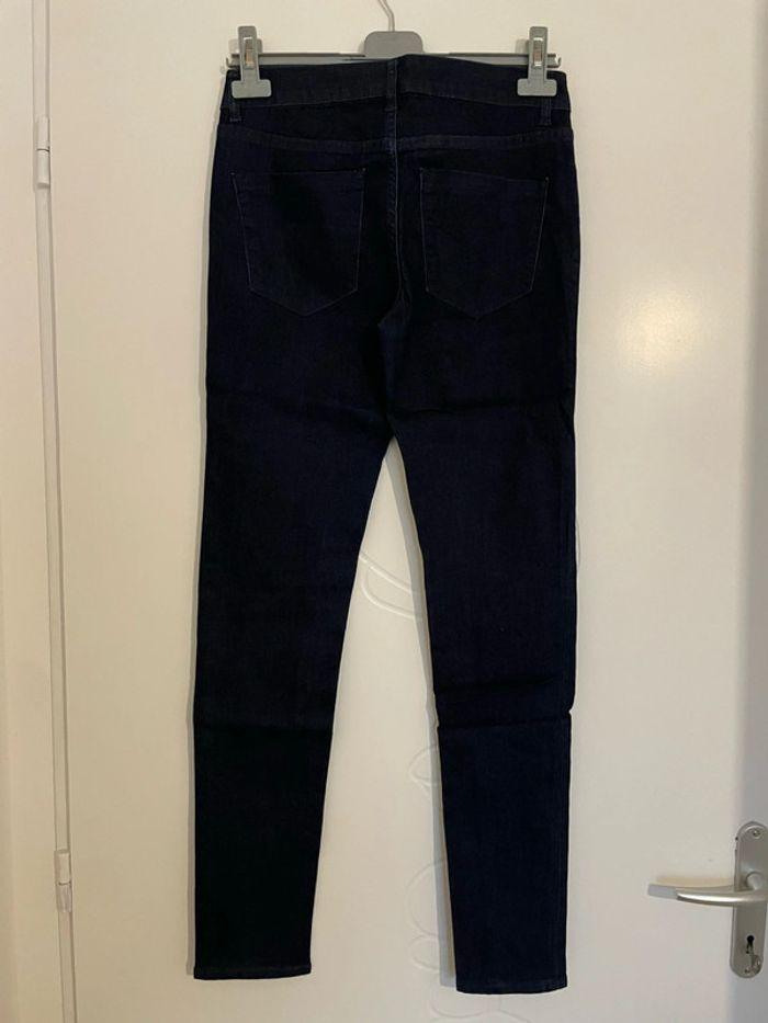 Pantalon jean extensible bleu foncé taille haute coupe skinny neuf kiabi taille 36 - photo numéro 5