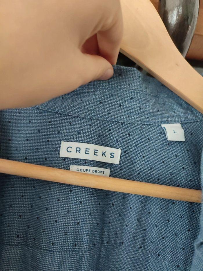 Chemise manche courte bleu L creeks - photo numéro 3