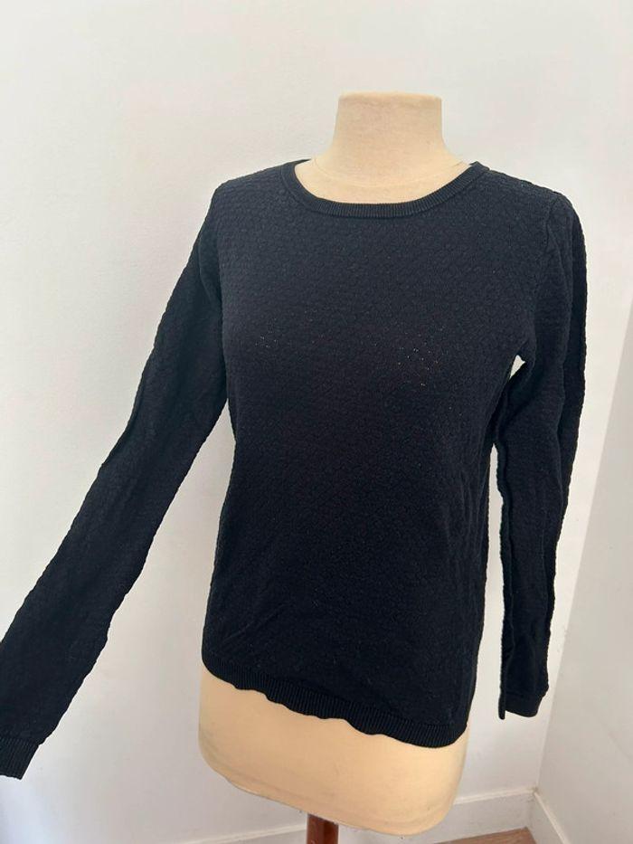 Pull léger noir femme col rond - photo numéro 1